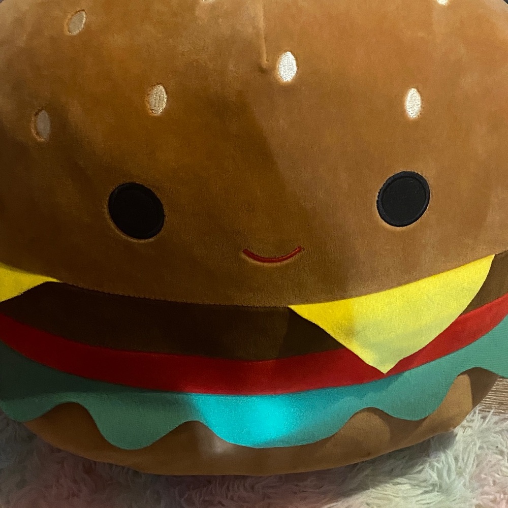 Huge Squishmallow Plush Carl the Cheeseburger - Picture 3 of 3